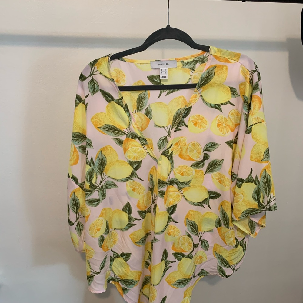 Lemon print blouse